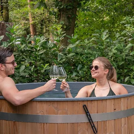 Wild Flower Wellness Met Prive Sauna En Hottub In Prachtige Tuin Met Overkapping Chalet Hoenderloo